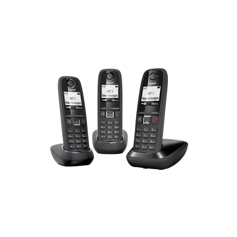 Gigaset AS405 Trio Telefono analogico/DECT Identificatore di chiamata Nero
