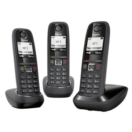 Gigaset AS405 Trio Telefono analogico/DECT Identificatore di chiamata Nero