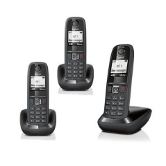 Gigaset AS405 Trio Telefono analogico/DECT Identificatore di chiamata Nero
