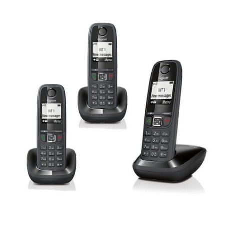 Gigaset AS405 Trio Telefono analogico/DECT Identificatore di chiamata Nero