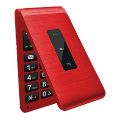 SAIET SELECT 2 Rosso Lucido - tasti grandi, display, ampio, design sottile