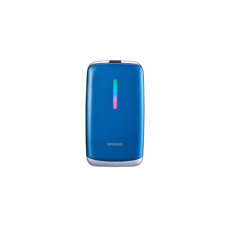Brondi Contender 7,62 cm (3") Blu, Metallico Telefono per anziani