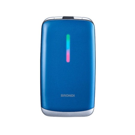 Brondi Contender 7,62 cm (3") Blu, Metallico Telefono per anziani