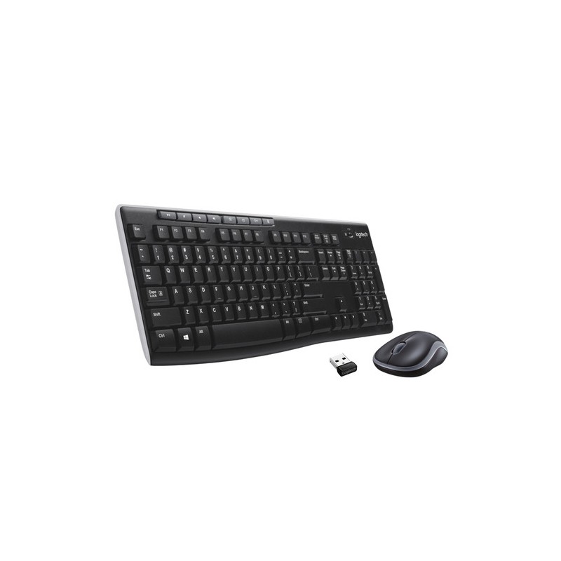 TASTIERA MK270 LOG WIRELESS+MOUSE NERA USB RETAIL