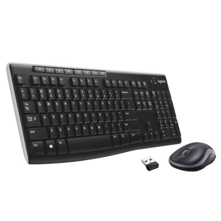 TASTIERA MK270 LOG WIRELESS+MOUSE NERA USB RETAIL