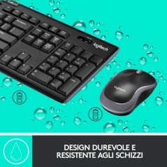 TASTIERA MK270 LOG WIRELESS+MOUSE NERA USB RETAIL