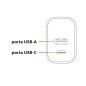 CARICA BATTERIA RAPIDO 1P USB-C/1P USB-A 20W BIANCO TECHMADE