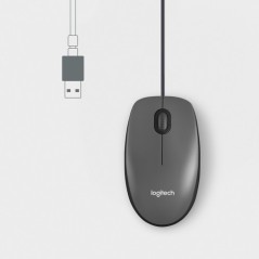 MOUSE M100 LOG USB BLACK USB A CAVO 1,8MT