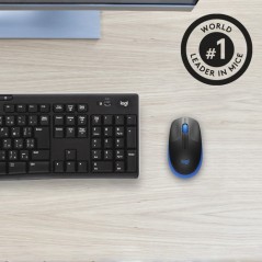 MOUSE M190 LOG CORDLESS NERO/BLU LOGITECH USB