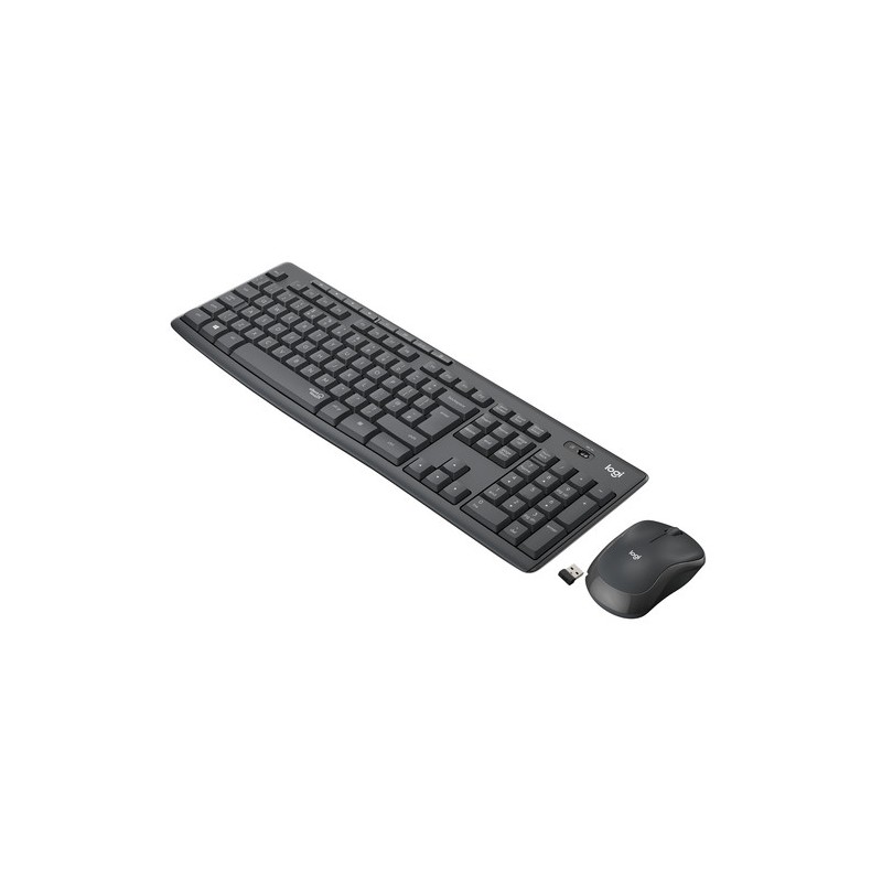 TASTIERA MK295 LOG WIRELESS+MOUSE USB SILENT GRAFITE