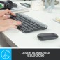 Logitech MK470 Kit Mouse e Tastiera Wireless per Windows, Ricevitore USB 2.4 GHz, ‎Sottile, Compatto, Silenzioso, Batteria Lun
