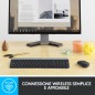 Logitech MK470 Kit Mouse e Tastiera Wireless per Windows, Ricevitore USB 2.4 GHz, ‎Sottile, Compatto, Silenzioso, Batteria Lun