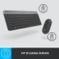 Logitech MK470 Kit Mouse e Tastiera Wireless per Windows, Ricevitore USB 2.4 GHz, ‎Sottile, Compatto, Silenzioso, Batteria Lun