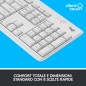 TASTIERA MK295 LOG WIRELESS+MOUSE W USB SILENT WHITE