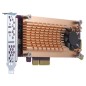 DUAL M.2 22110 2280 PCIE SSD  CARD  PCIE GEN2 X4