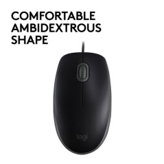 MOUSE B110 LOG SILENT DARK OPTICAL NERO CON SCROLLING USB