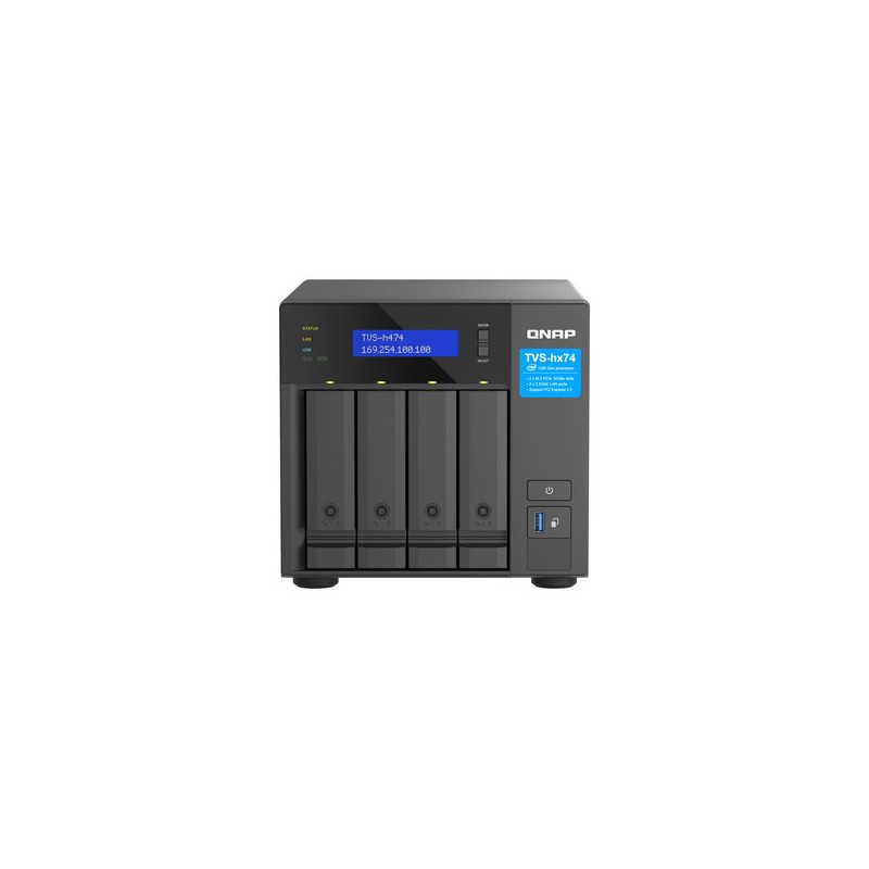 QNAP NAS 4-BAY QUTS HERO PENTIUM G7400 8GB 2X NVME