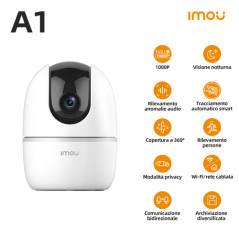 CAMERA CUBE A1 2MP 16X PTZ IMOU 3.6MM/IR10/SIRENA/WIFI/MICROSD/MIC