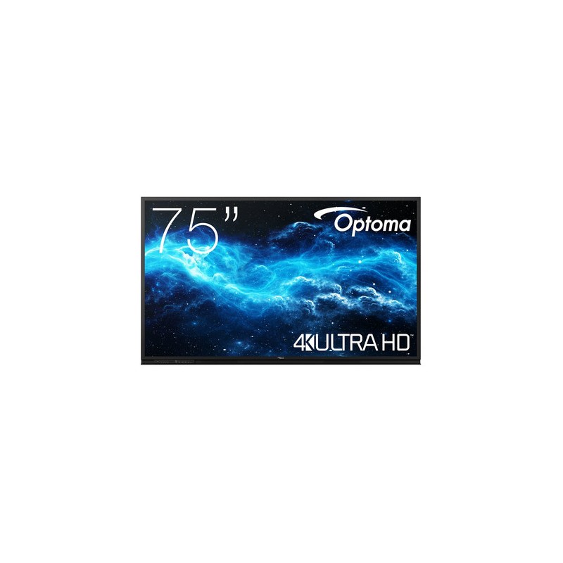 Optoma 3752RK Pannello piatto interattivo 190,5 cm (75") LED Wi-Fi 400 cd/m² 4K Ultra HD Nero Touch screen Processore integrato