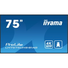 iiyama LH7575UHS-B1AG visualizzatore di messaggi Pannello piatto per segnaletica digitale 190,5 cm (75") LCD Wi-Fi 500 cd/m² 4K