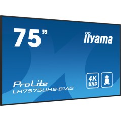 iiyama LH7575UHS-B1AG visualizzatore di messaggi Pannello piatto per segnaletica digitale 190,5 cm (75") LCD Wi-Fi 500 cd/m² 4K