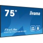 iiyama LH7575UHS-B1AG visualizzatore di messaggi Pannello piatto per segnaletica digitale 190,5 cm (75") LCD Wi-Fi 500 cd/m² 4K