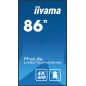 iiyama LH8675UHS-B1AG visualizzatore di messaggi Pannello piatto per segnaletica digitale 2,17 m (85.6") LCD Wi-Fi 500 cd/m² 4K