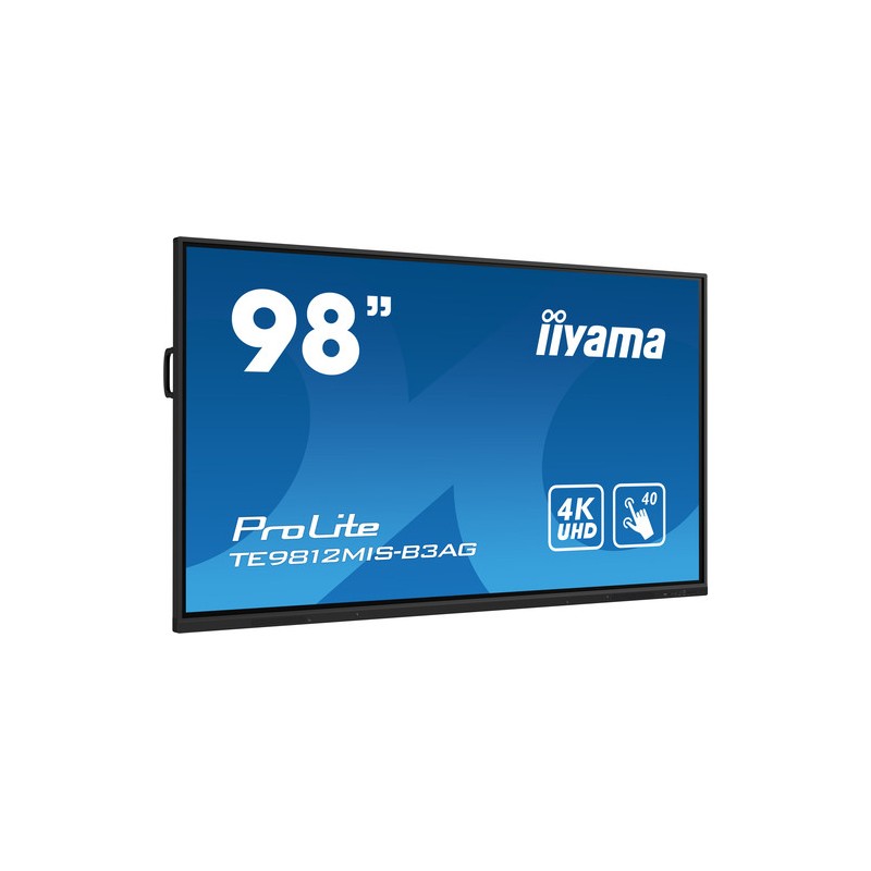 iiyama TE9812MIS-B3AG visualizzatore di messaggi Design chiosco 2,49 m (98") LCD Wi-Fi 400 cd/m² 4K Ultra HD Nero Touch screen 