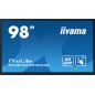 iiyama TE9812MIS-B3AG visualizzatore di messaggi Design chiosco 2,49 m (98") LCD Wi-Fi 400 cd/m² 4K Ultra HD Nero Touch screen 