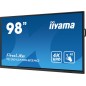 iiyama TE9812MIS-B3AG visualizzatore di messaggi Design chiosco 2,49 m (98") LCD Wi-Fi 400 cd/m² 4K Ultra HD Nero Touch screen 