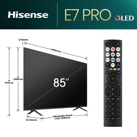 HISENSE 85poll E7NQ PRO QLED UHD DOLBY VISION