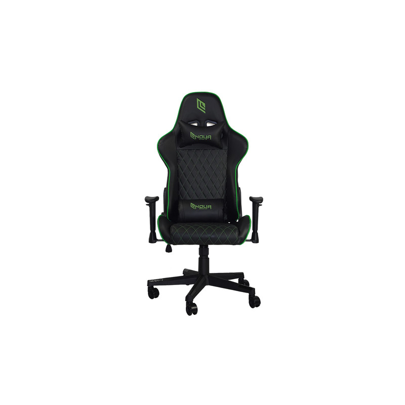 Noua Kui K7 Nero/Verde Sedia da gaming per PC Seduta imbottita