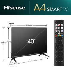HISENSE  SMART TV DLED  FULL HD 40 BLACK