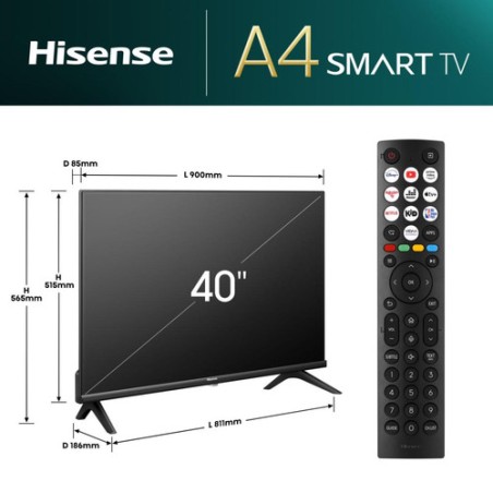 HISENSE  SMART TV DLED  FULL HD 40 BLACK