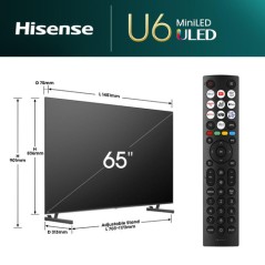 HISENSE TV ULTRA HD 4K 65 U6NQ uled MINILED