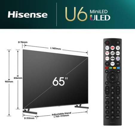 HISENSE TV ULTRA HD 4K 65 U6NQ uled MINILED