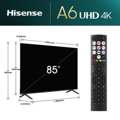 HISENSE TV UHD 4K 85 A6N NERO 2024