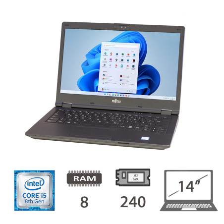 Fujitsu E549  i5-8265u 8/240 14"  W10P - Ricondizionato Grado A