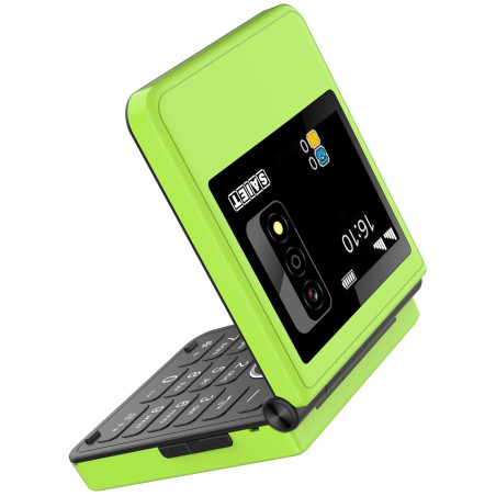 SAIET BE FLIP Lime - 4G, doppio display, video player