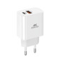 ALIMENTATORE 1USB-C/1USB-A 20W COMPATIBILE IPHONE WHITE