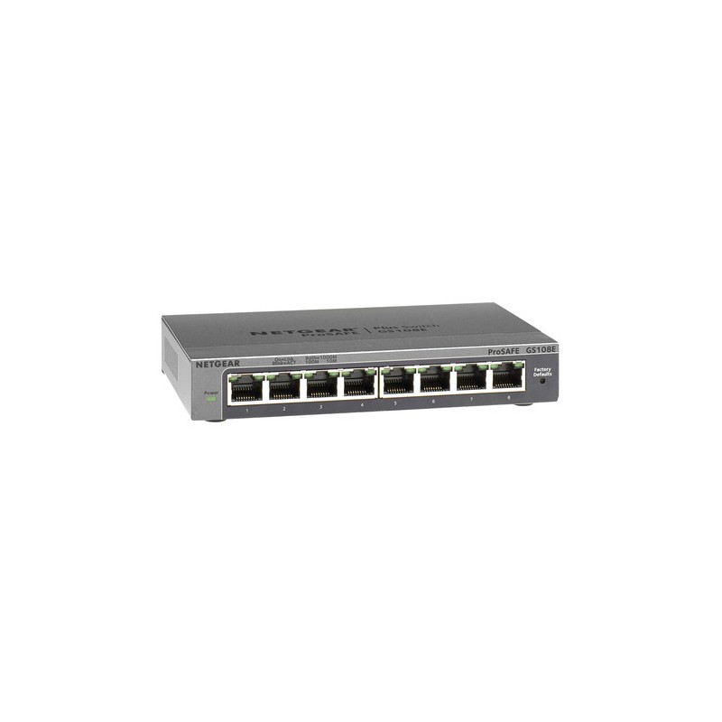NETGEAR GS108E Gestito Gigabit Ethernet (10/100/1000) Nero