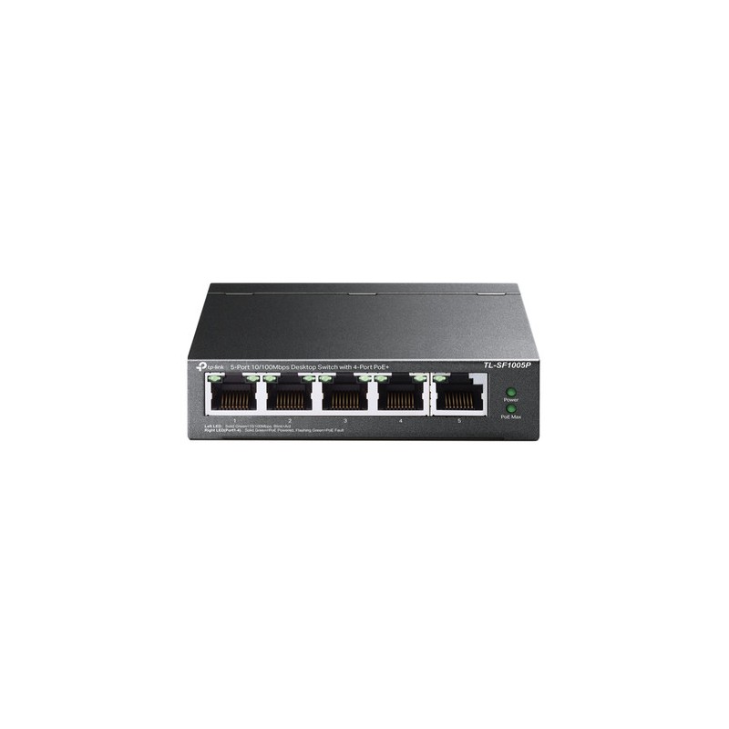 TP-Link TL-SF1005P Non gestito Fast Ethernet (10/100) Supporto Power over Ethernet (PoE) Nero