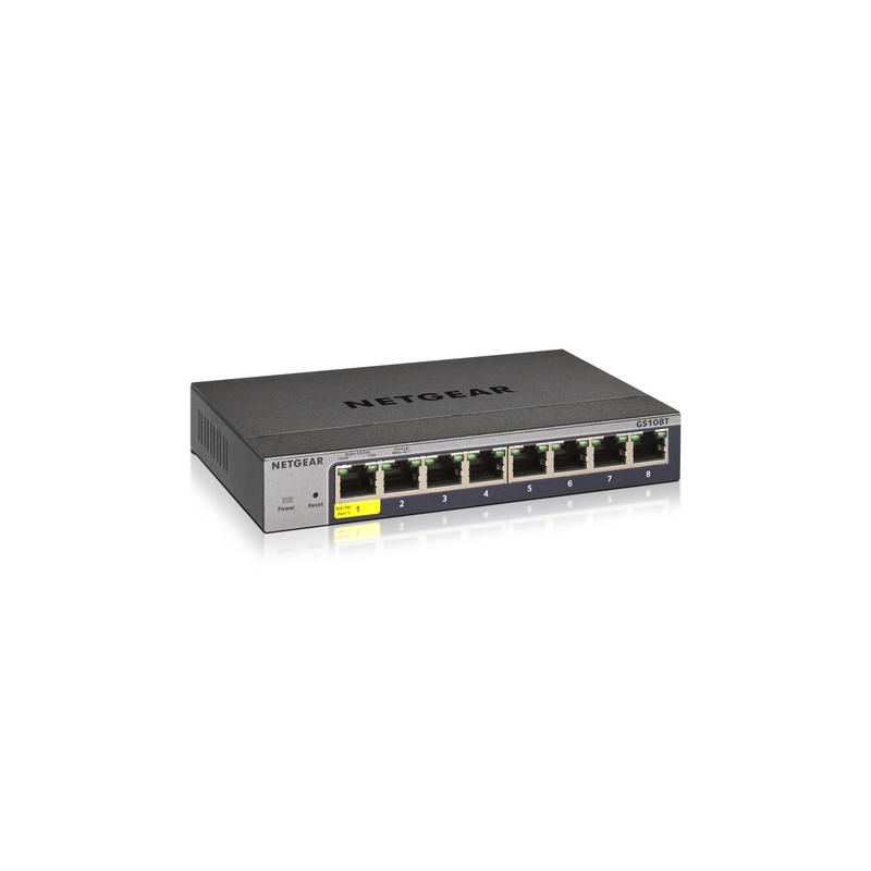 NETGEAR GS108Tv3 Gestito L2 Gigabit Ethernet (10/100/1000) Grigio