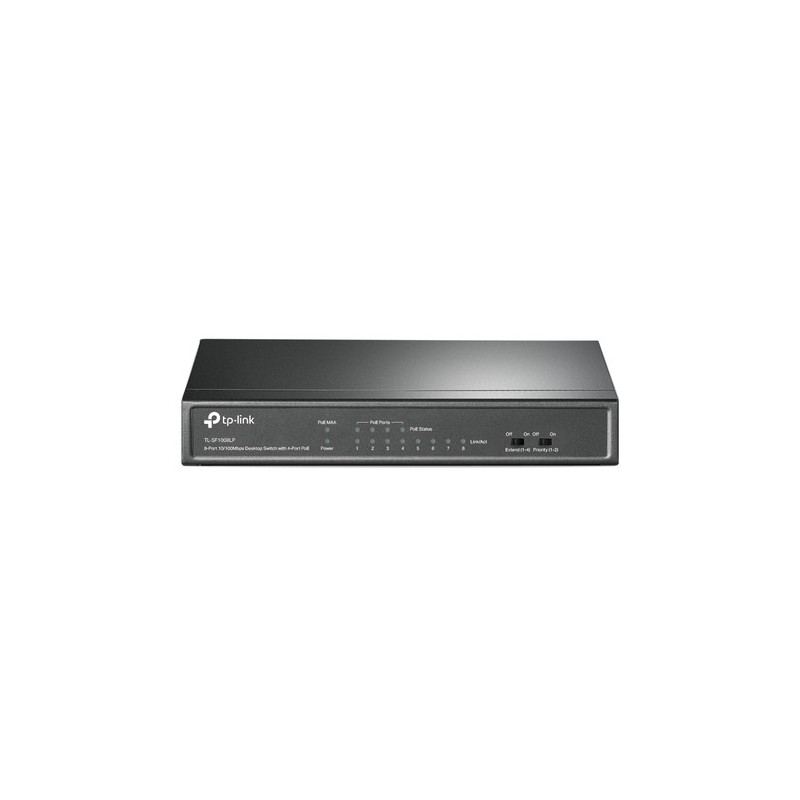 TP-Link TL-SF1008LP switch di rete Non gestito Fast Ethernet (10/100) Supporto Power over Ethernet (PoE) Nero