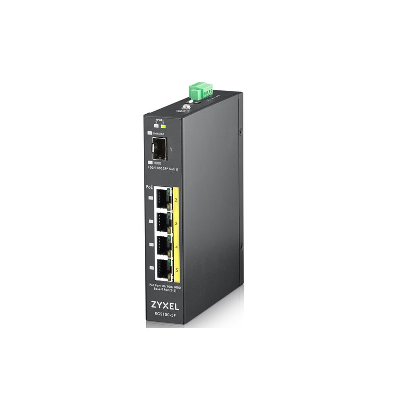 SWITCH 5P GIGABIT POE UNMANAGED INDUSTRIALE