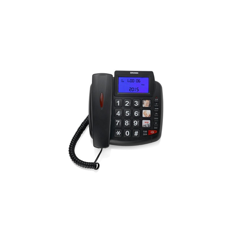 Brondi Bravo 90 Telefono analogico Identificatore di chiamata Nero