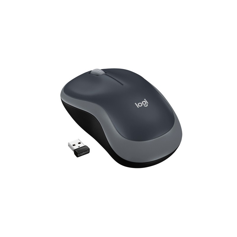 MOUSE M185 LOG CORDLESS GREY/NERO LOGITECH USB NANO RECEIVER